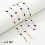 Vintage Glass Beads Men Women Long Glasses Necklace Eyeglass Lanyard Eye wear Accessories Glasses Chain ROYAL BLUE